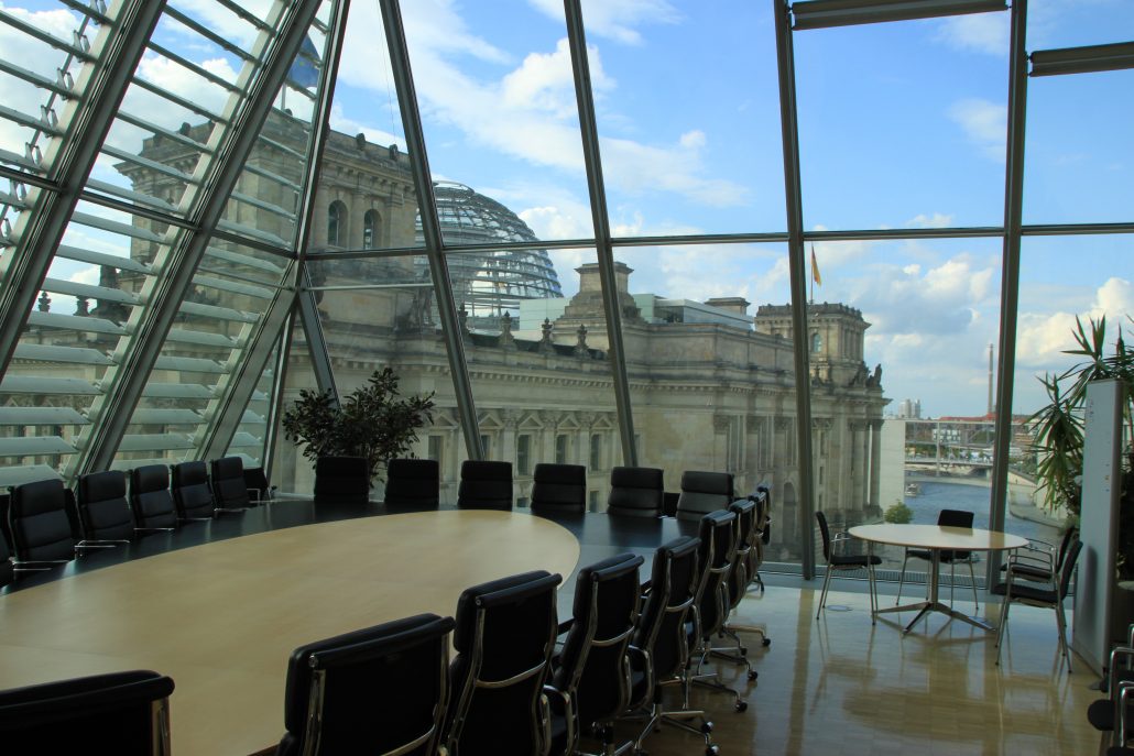 Blich auf das Reichstagsgebäude